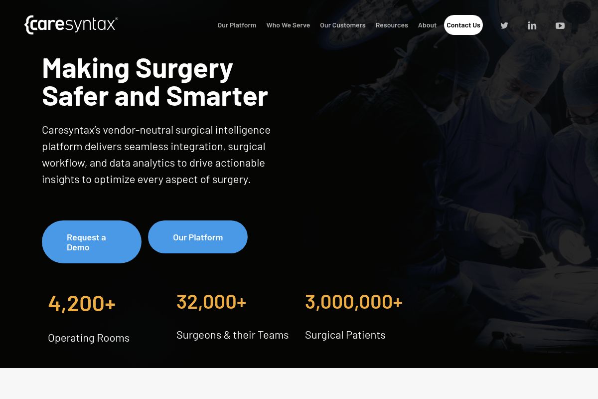 caresyntax website preview