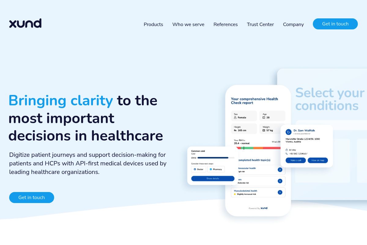 Xund website preview