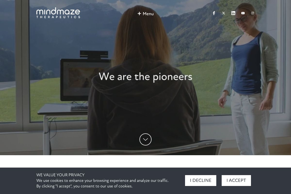 MindMaze website preview