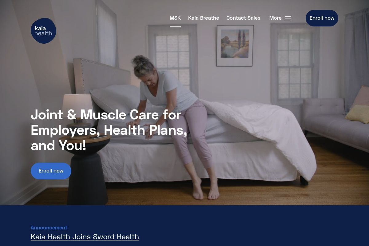 Kaia Health website preview