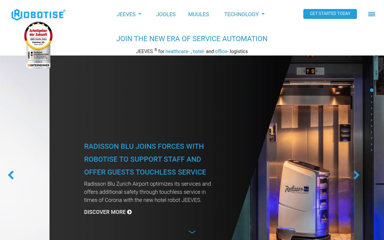 Robotise website preview