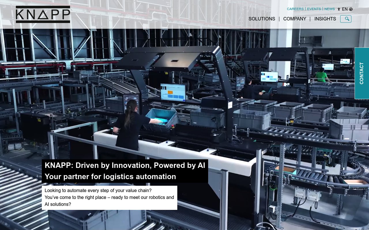 KNAPP AG website preview