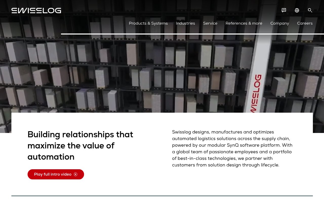 Swisslog website preview