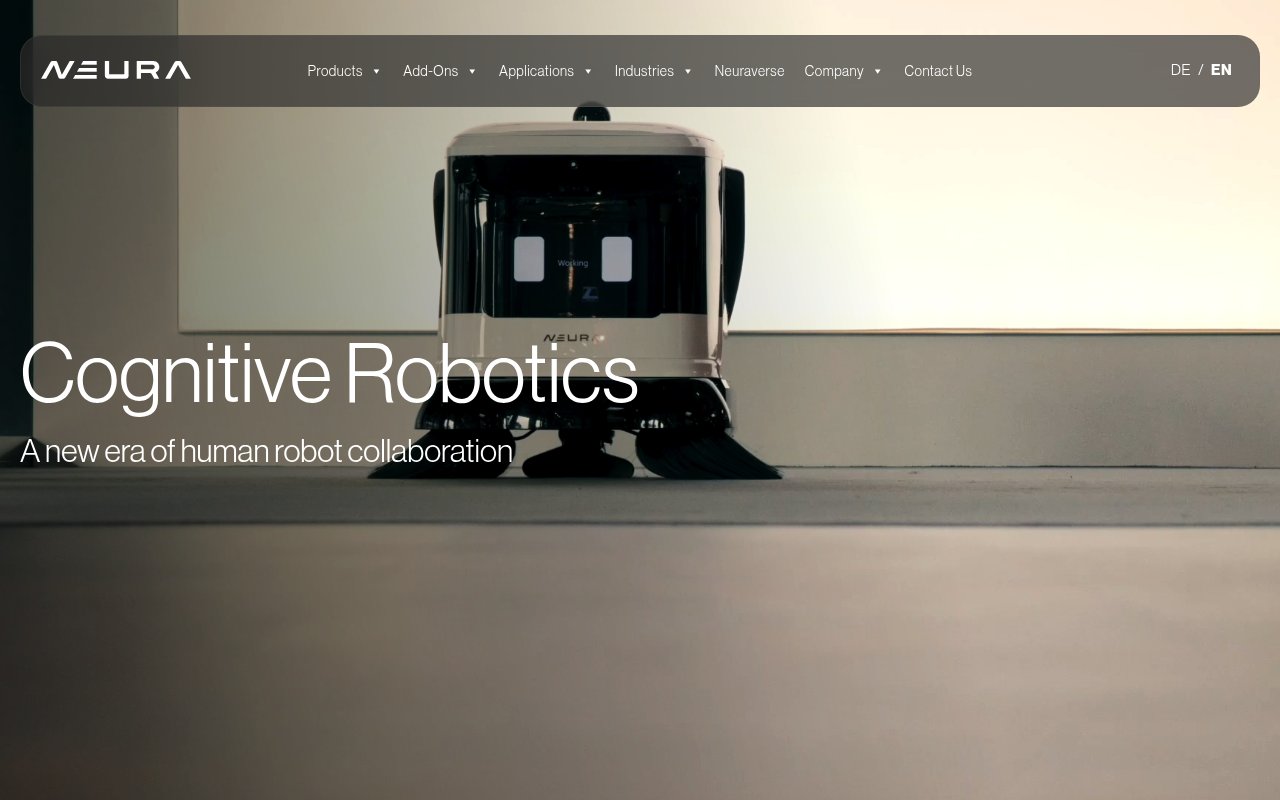 Neura Robotics website preview