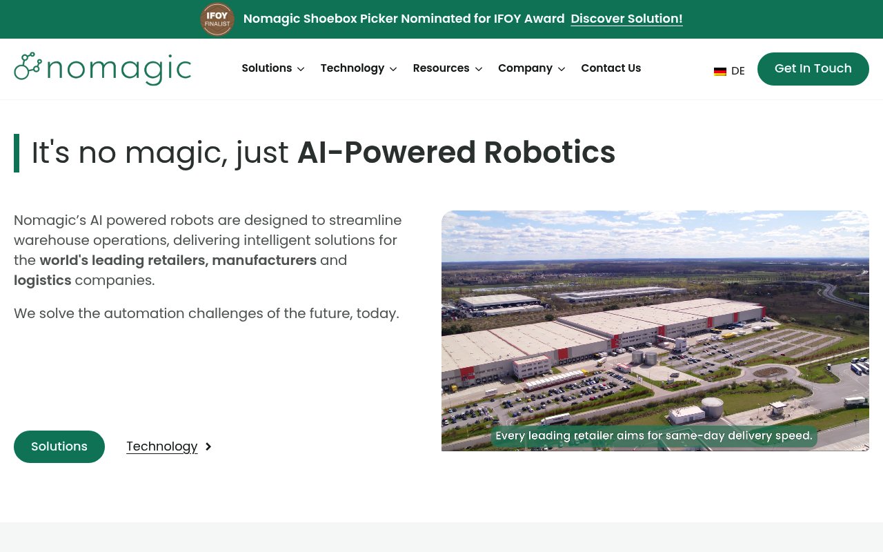 NoMagic AI website preview