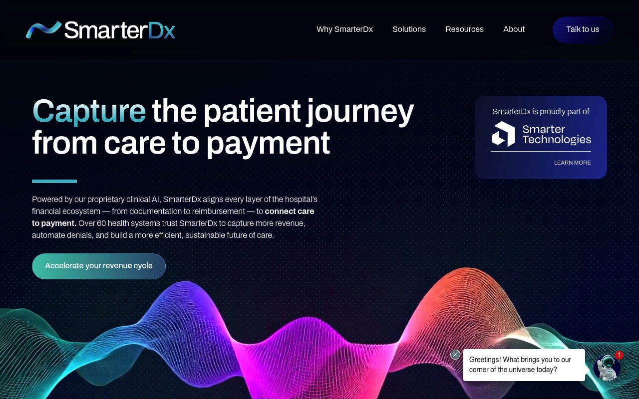SmarterDX website preview