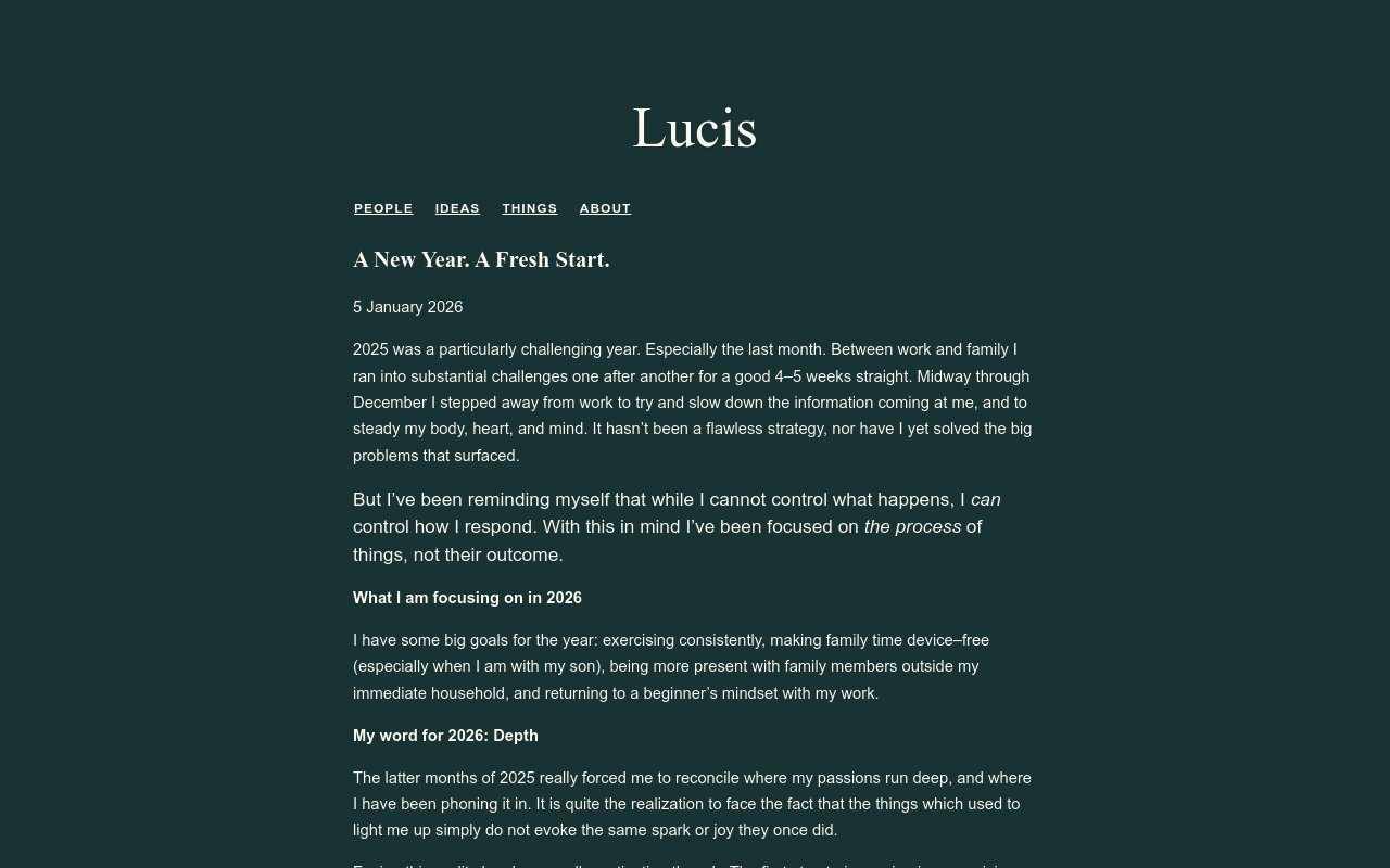 Lucis website preview