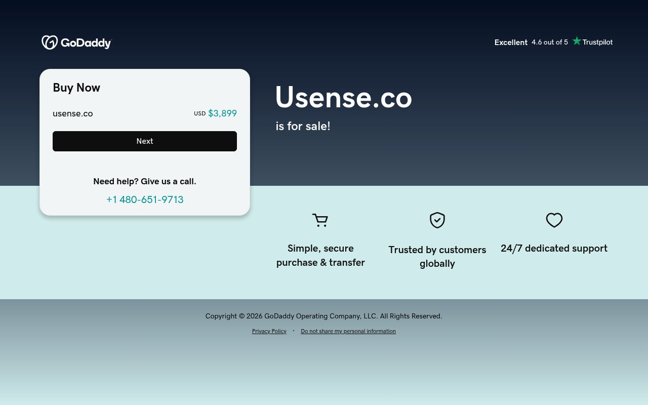 uSense website preview