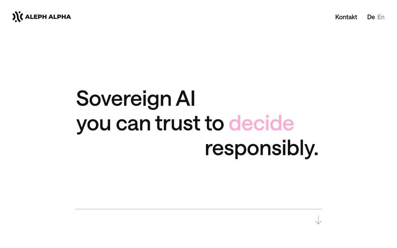 Aleph Alpha website preview