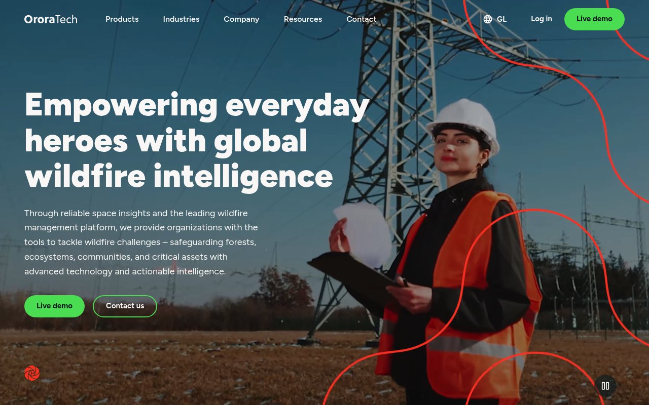 Orora Tech website preview