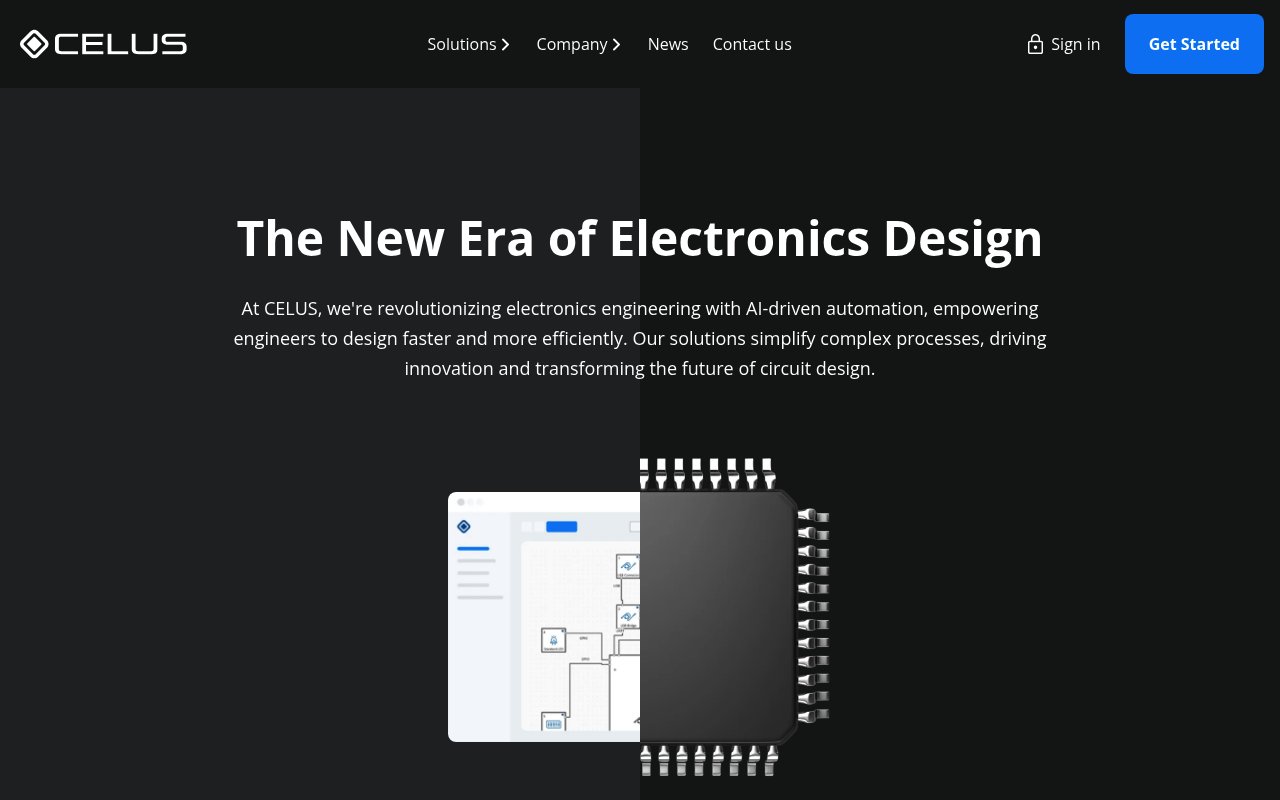 Celus website preview