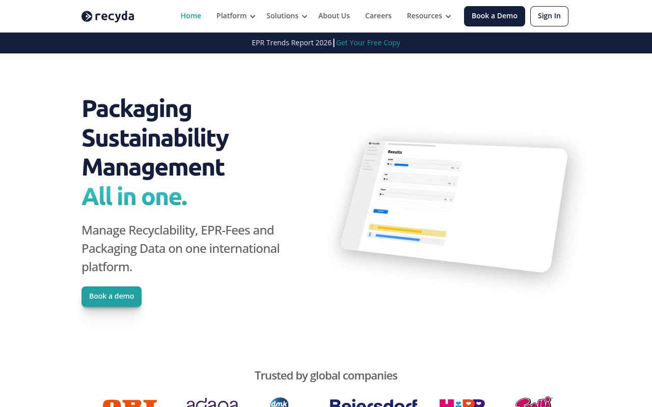 Recyda website preview