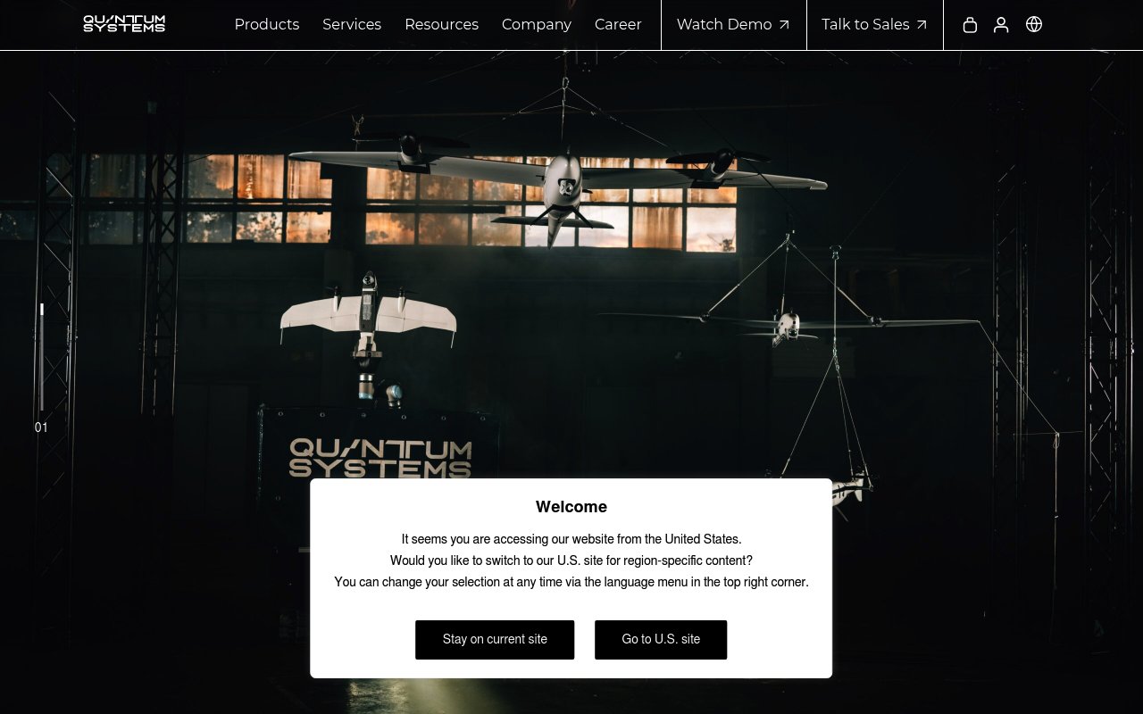 Quantum Systems website preview