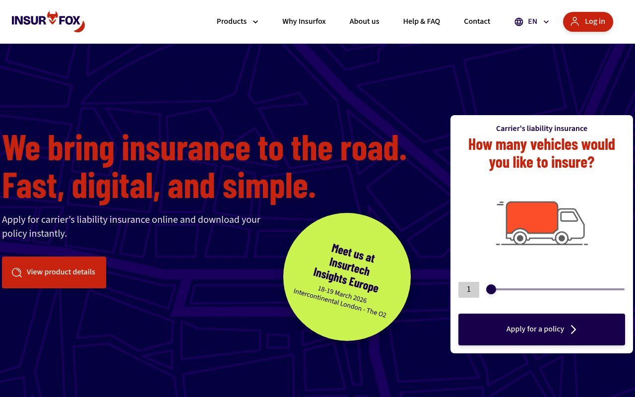 InsurFox website preview