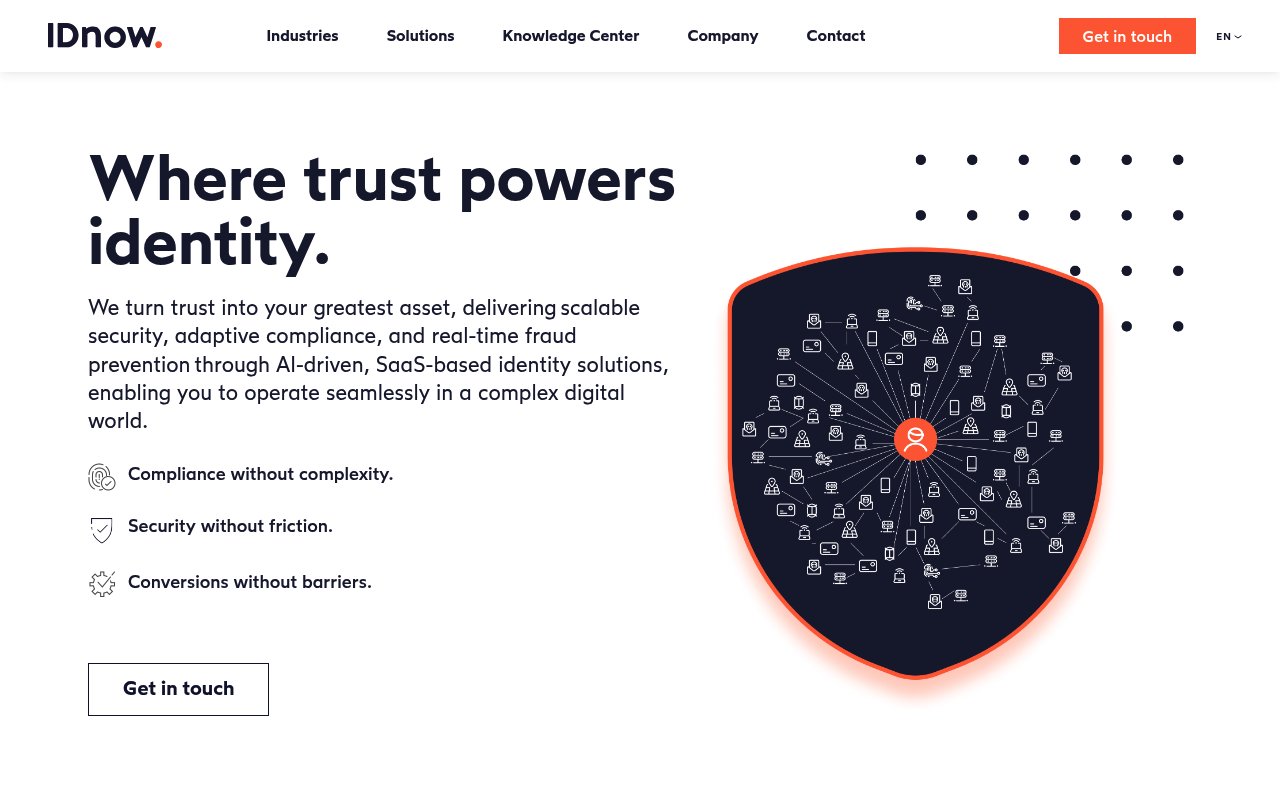 IDnow website preview