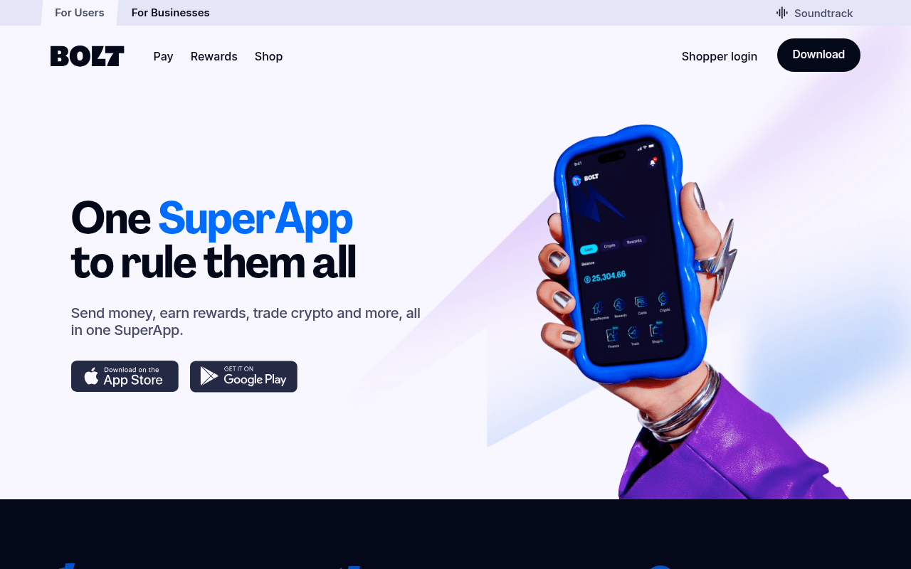 Bolt website preview
