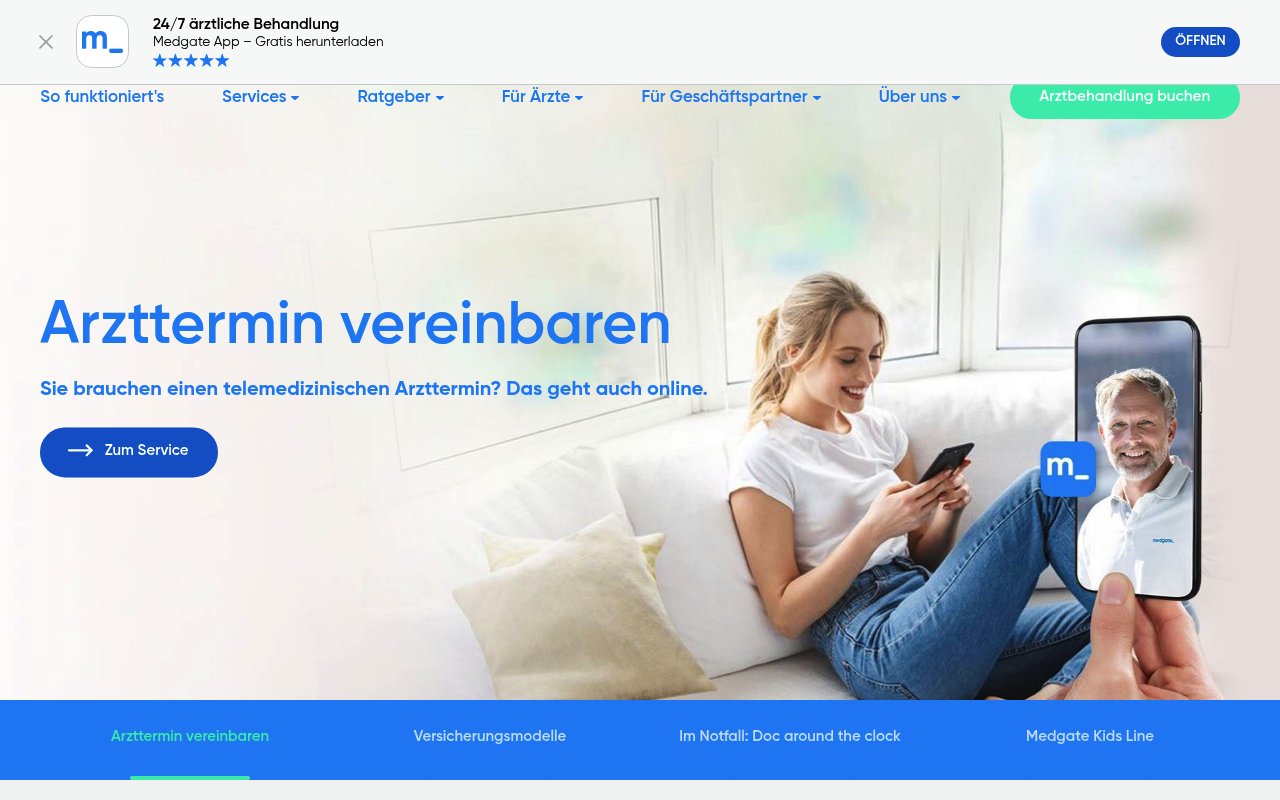 Medgate website preview