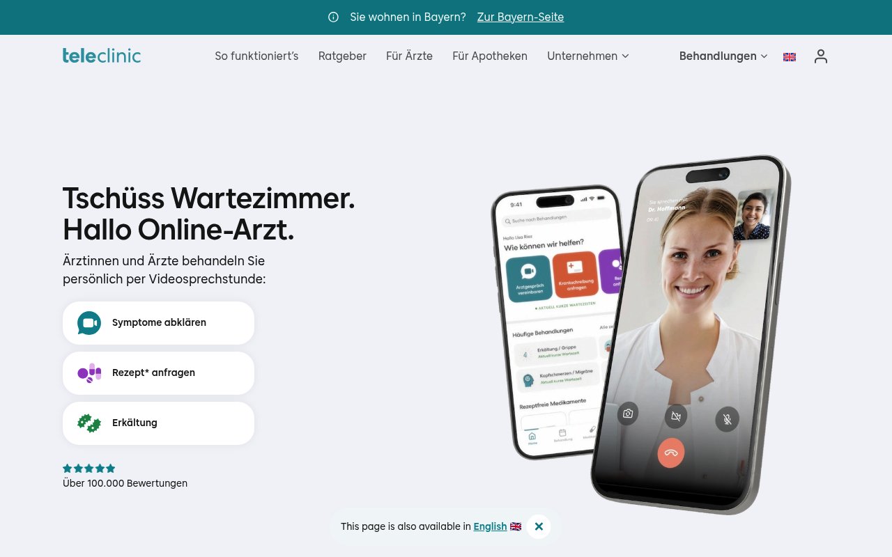 Teleclinic website preview