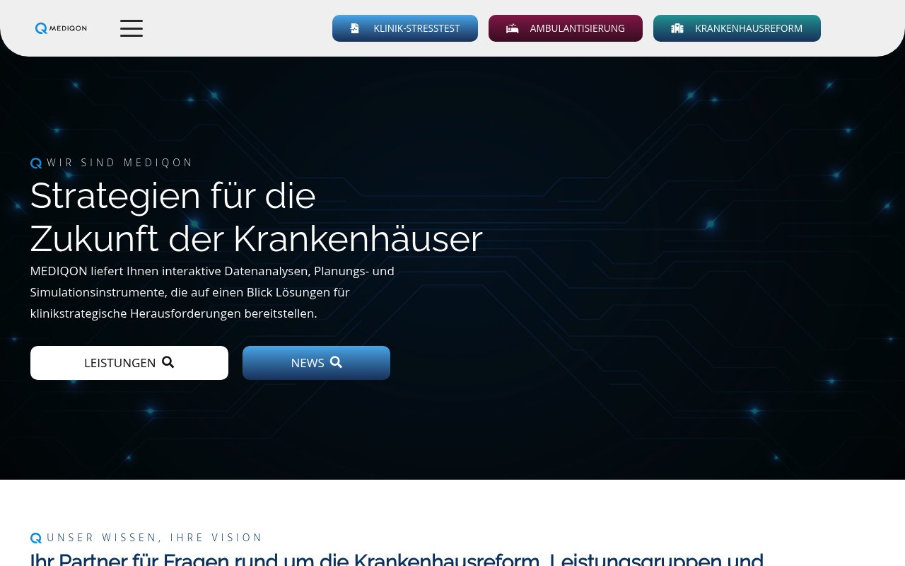 MediQon website preview