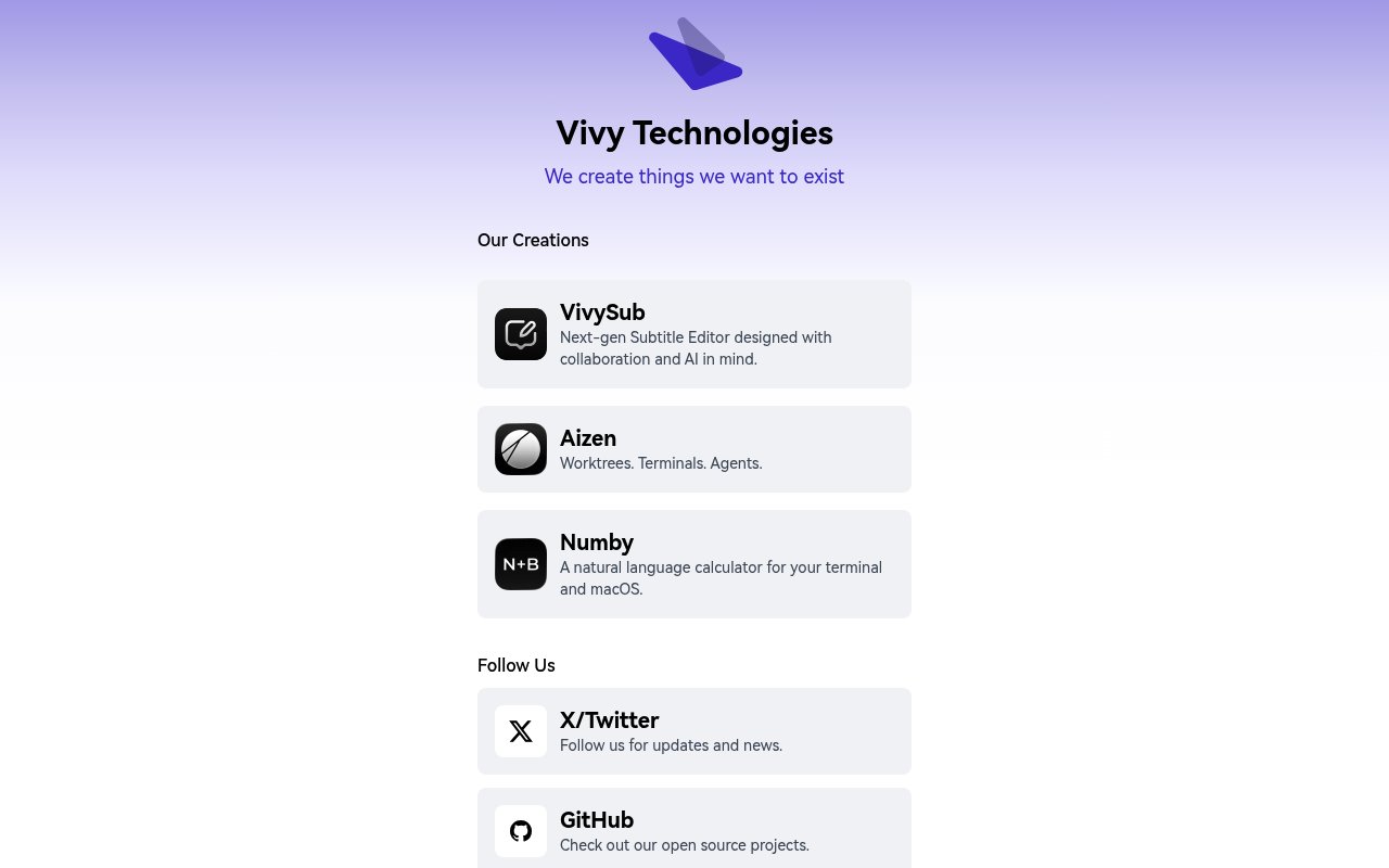 Vivy website preview