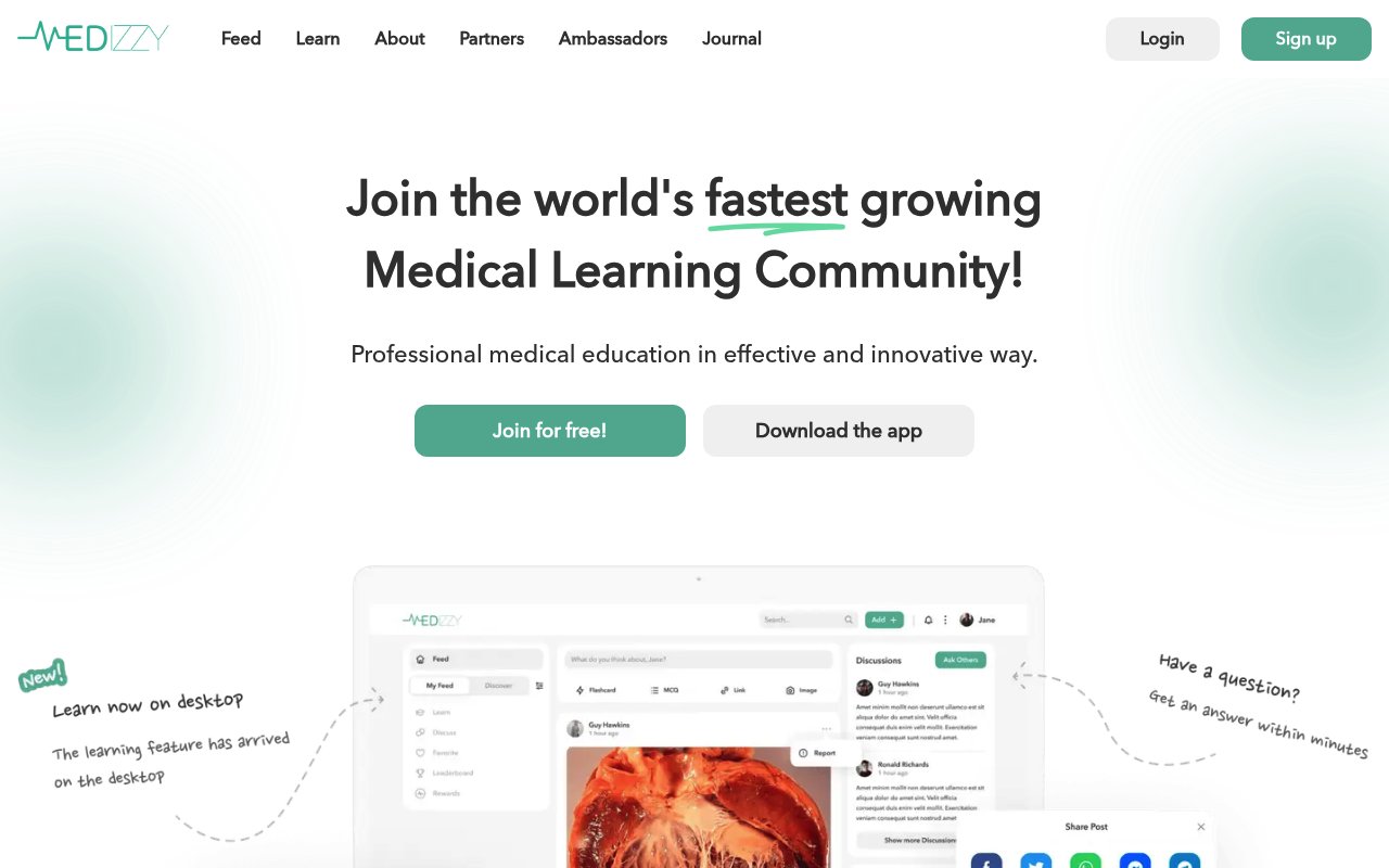 Medizzy website preview