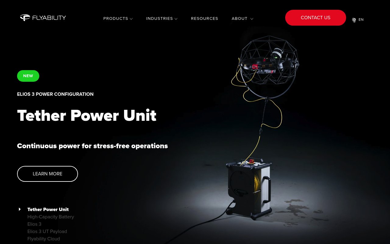 Flyability website preview