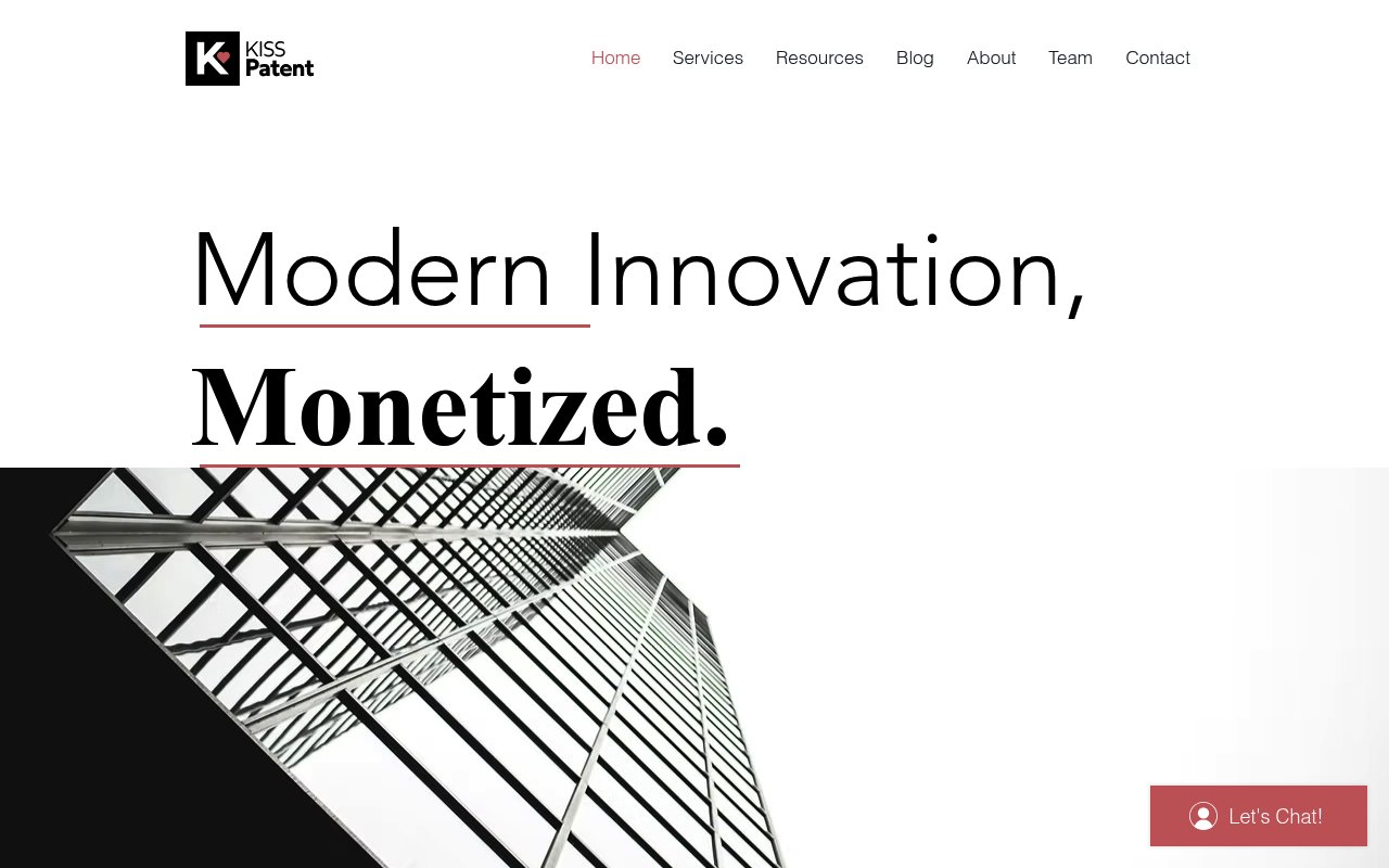 KISSPatent website preview