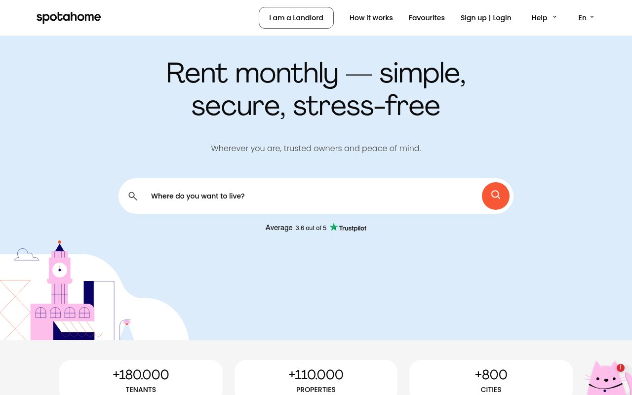 Spotahome website preview
