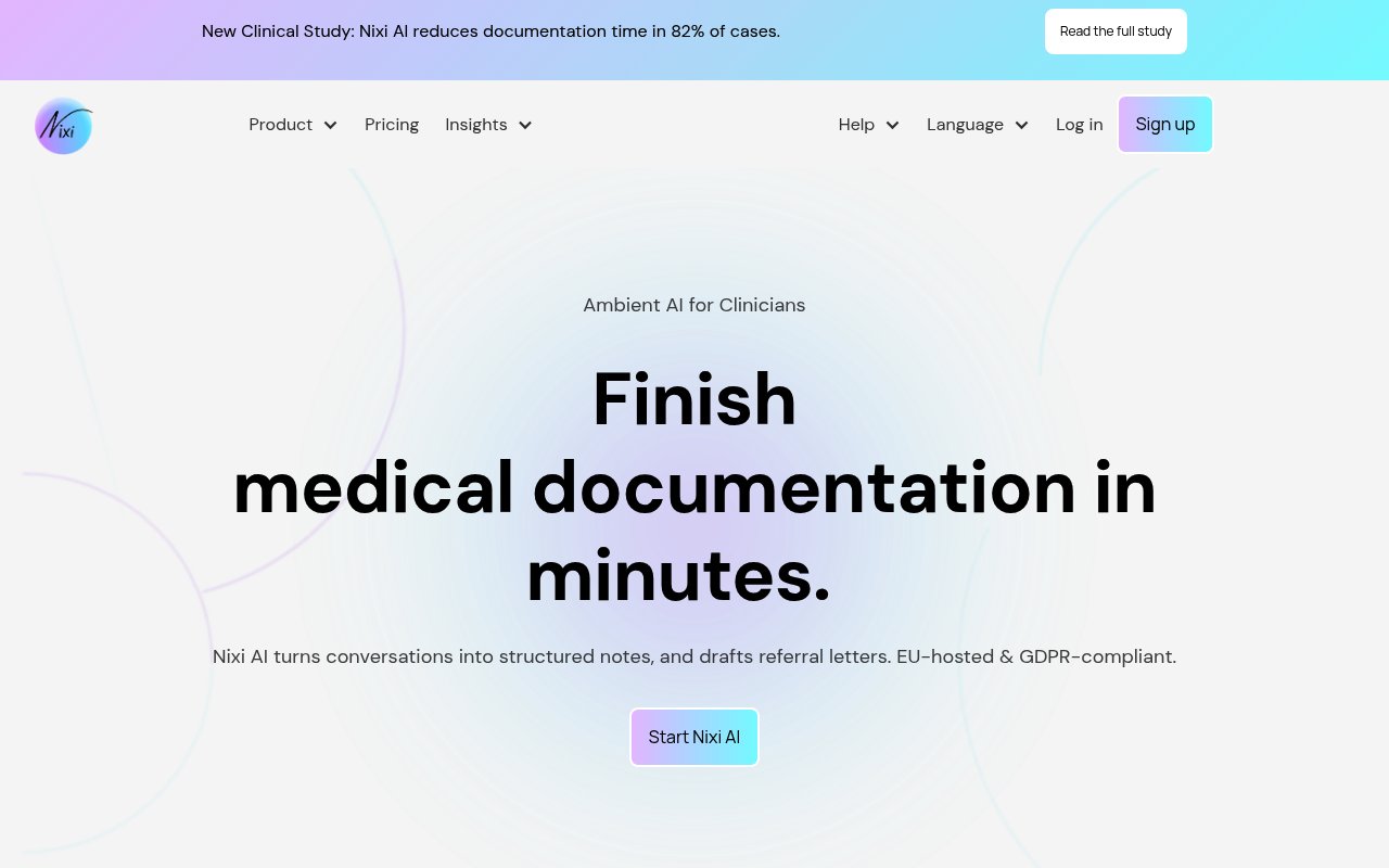 Nixi AI website preview