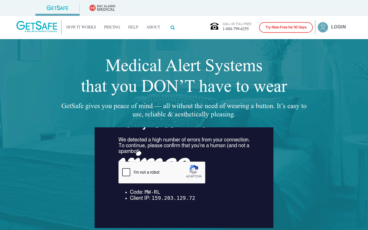 GetSafe website preview