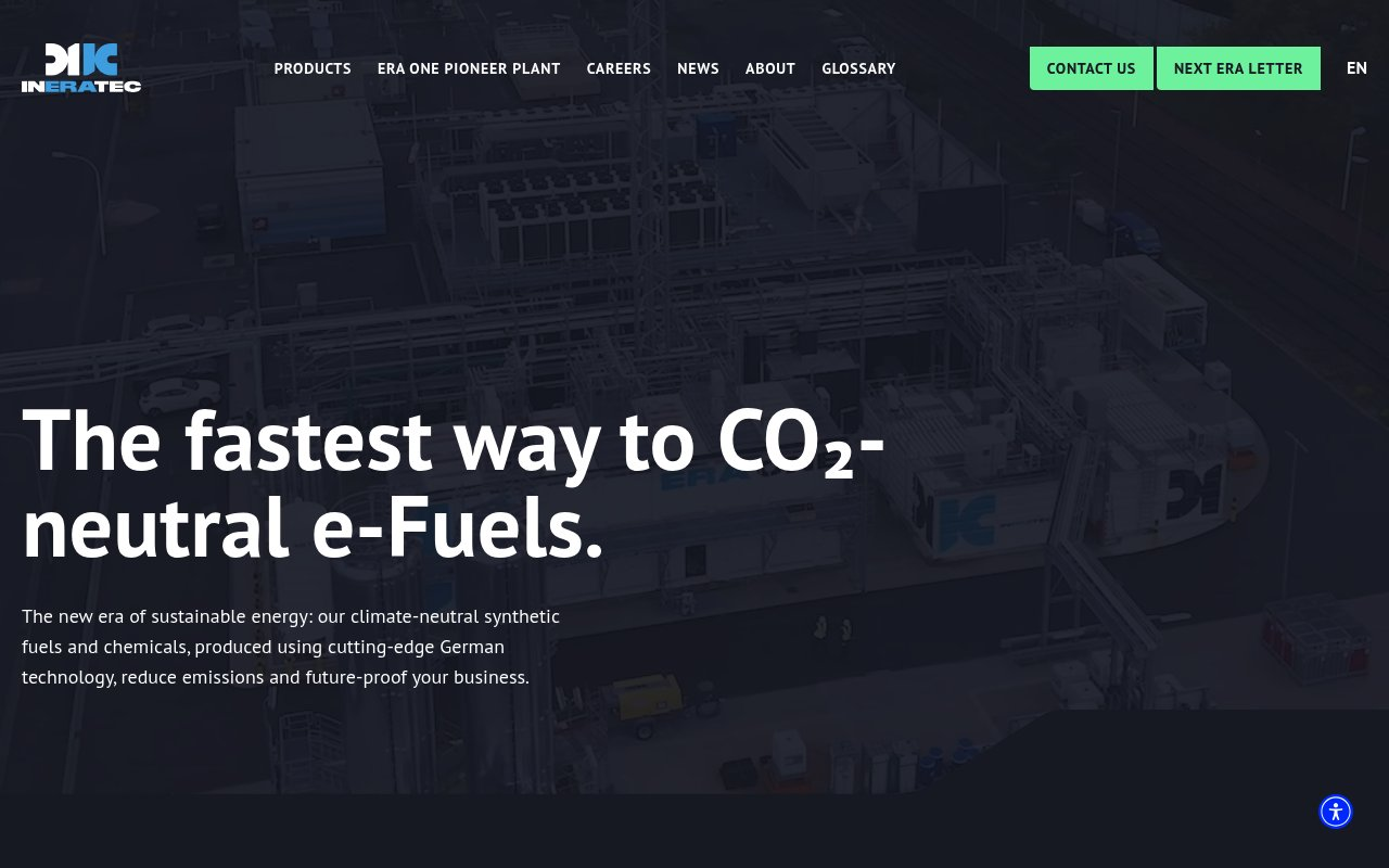 INERATEC GmbH website preview