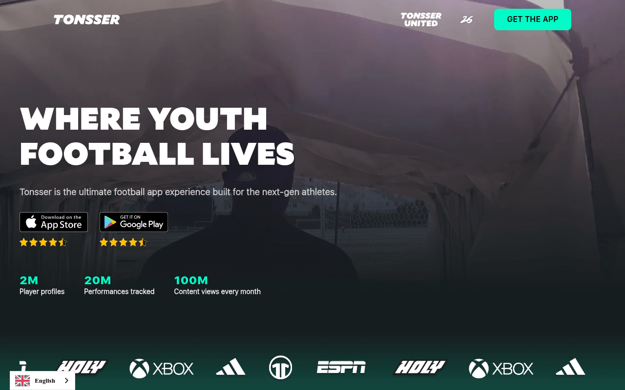 Tonsser website preview
