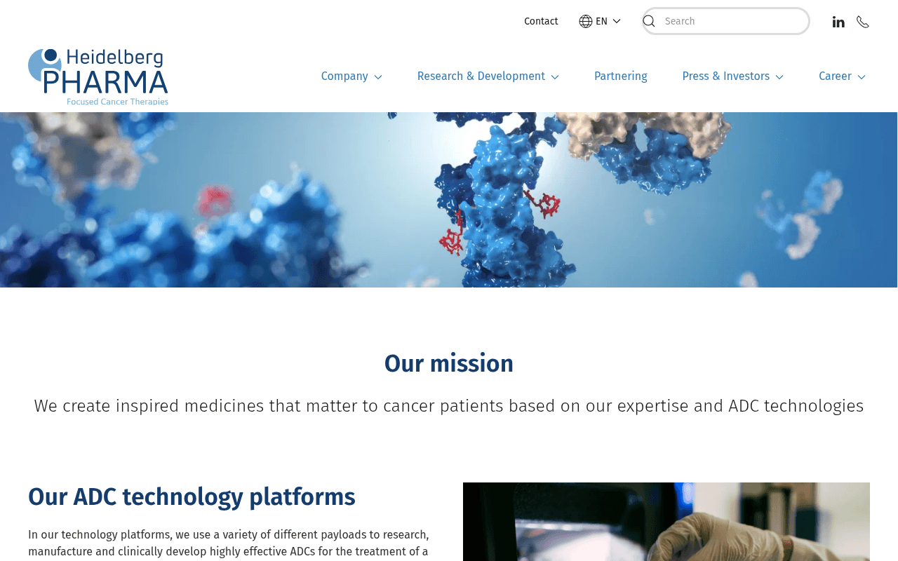 Heidelberg Pharma AG website preview