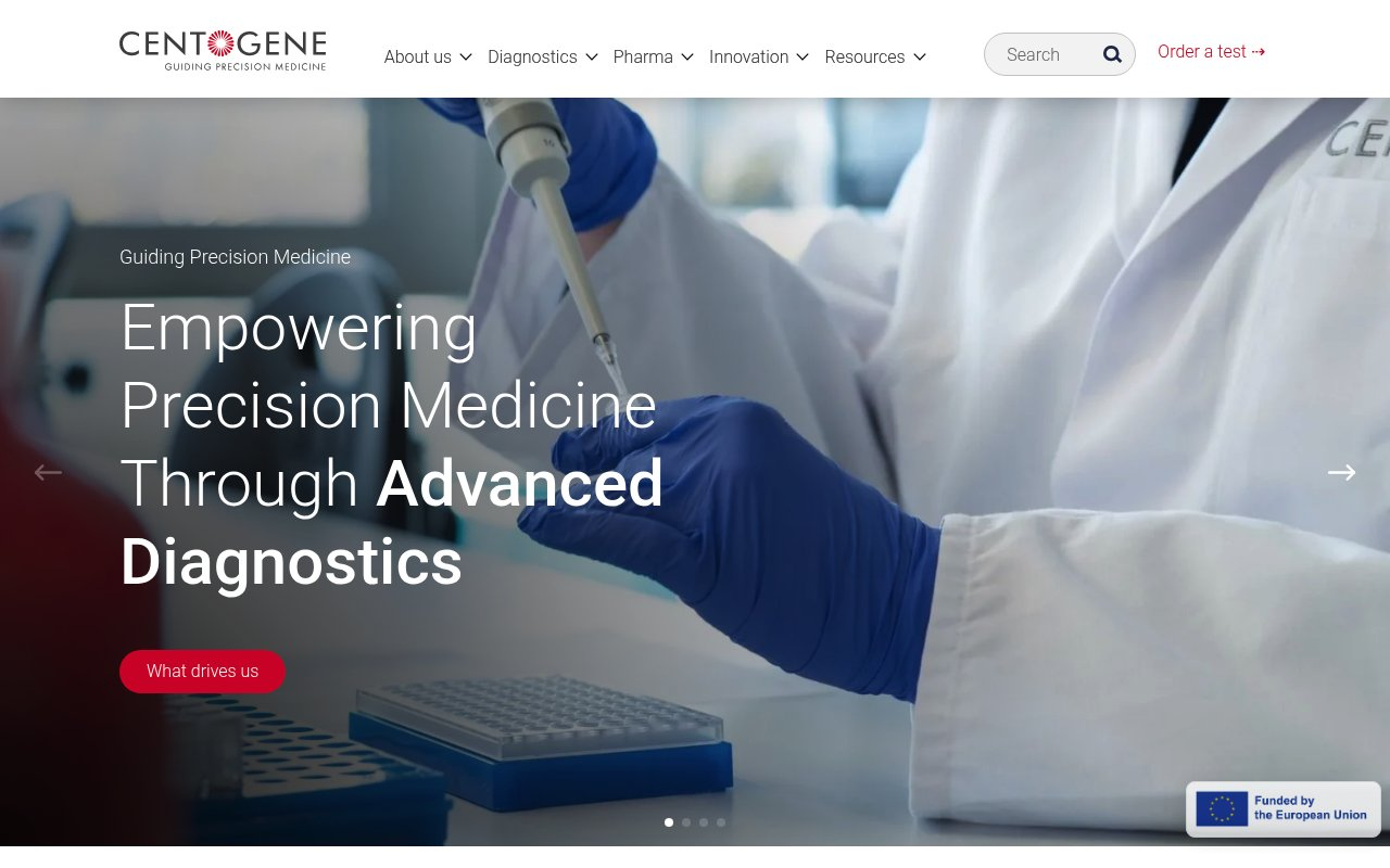 CENTOGENE N.V. website preview