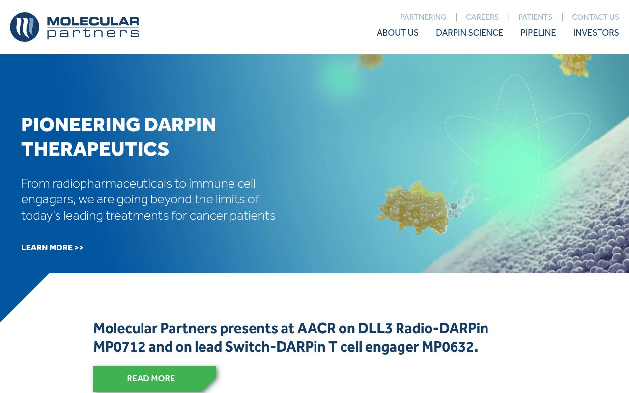 Molecular Partners AG website preview