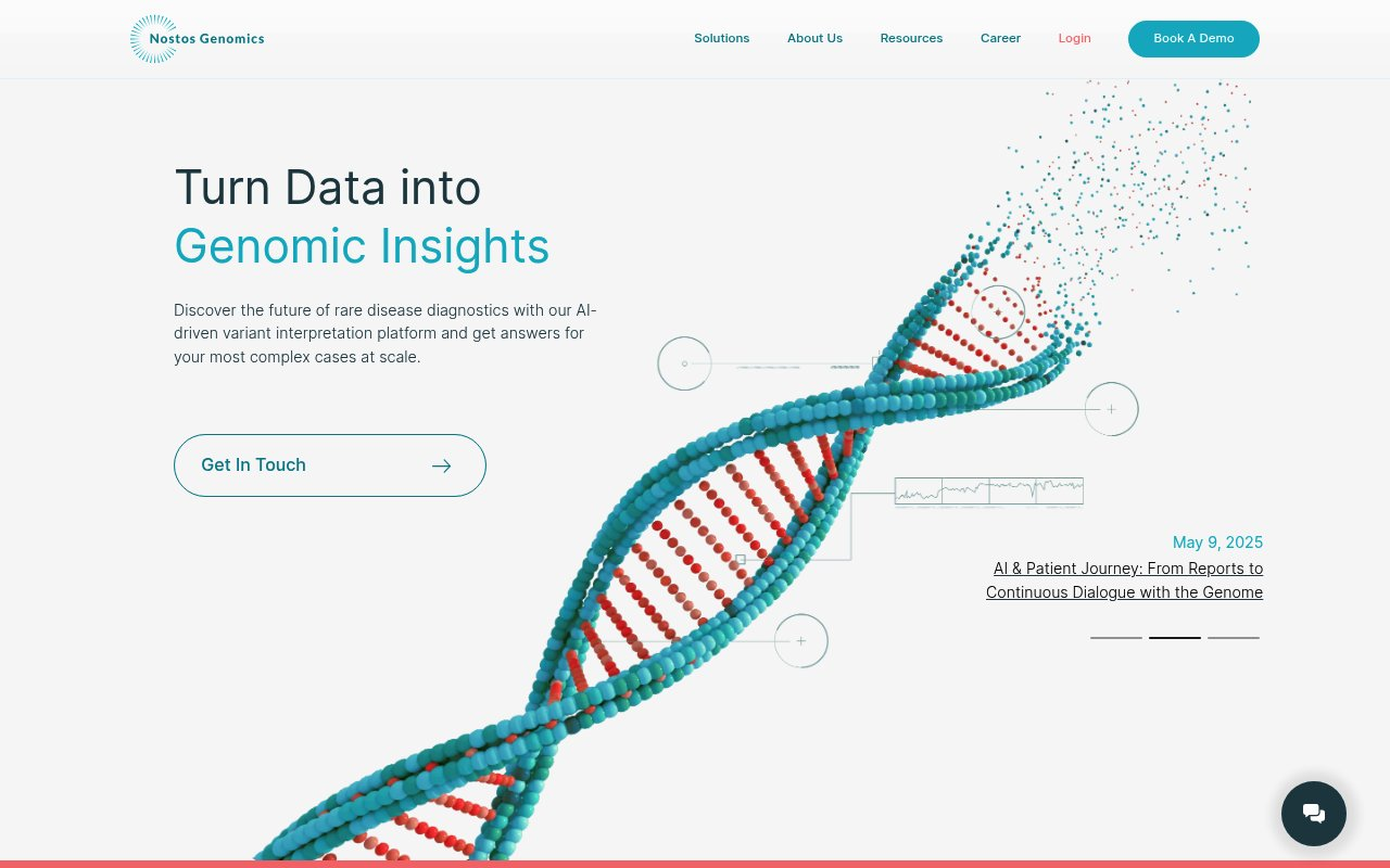 Nostos Genomics website preview