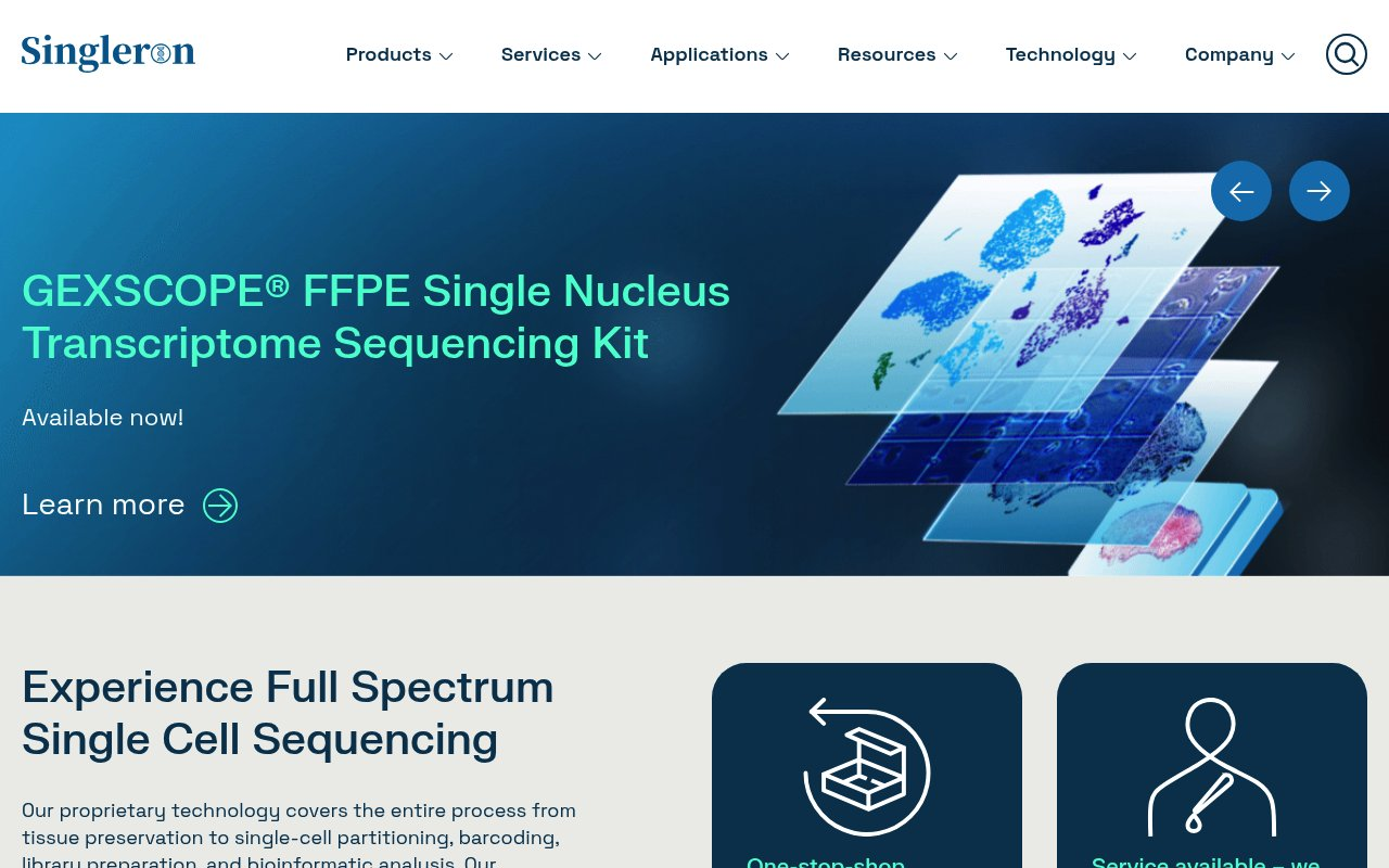 Singleron website preview