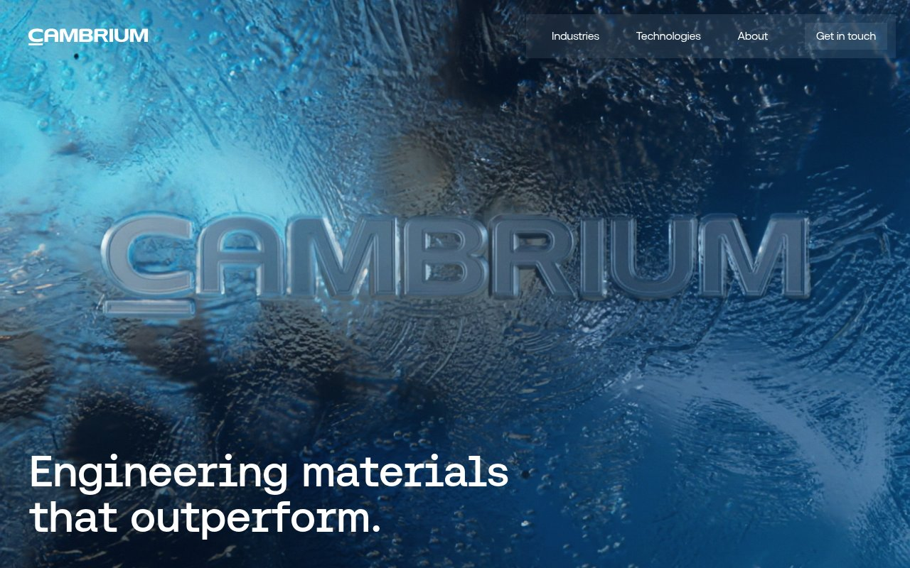 Cambrium website preview