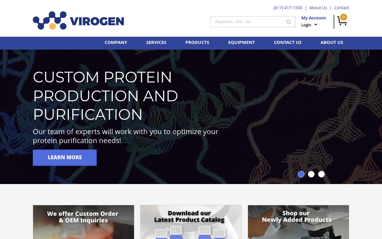 Virogen website preview