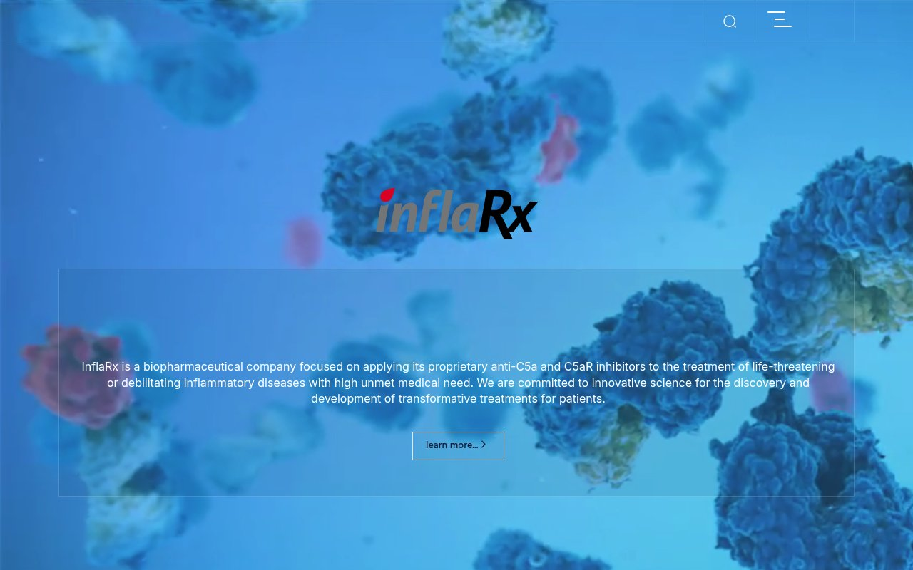 InflaRx N.V. website preview