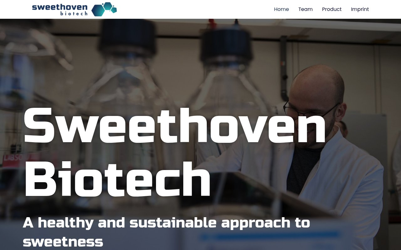 Sweethoven Biotech website preview
