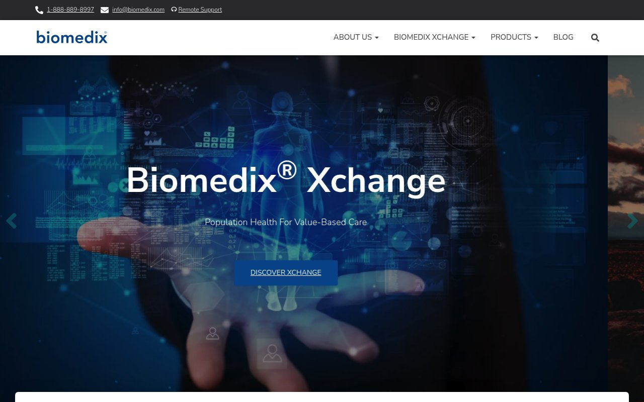 Biomedix website preview