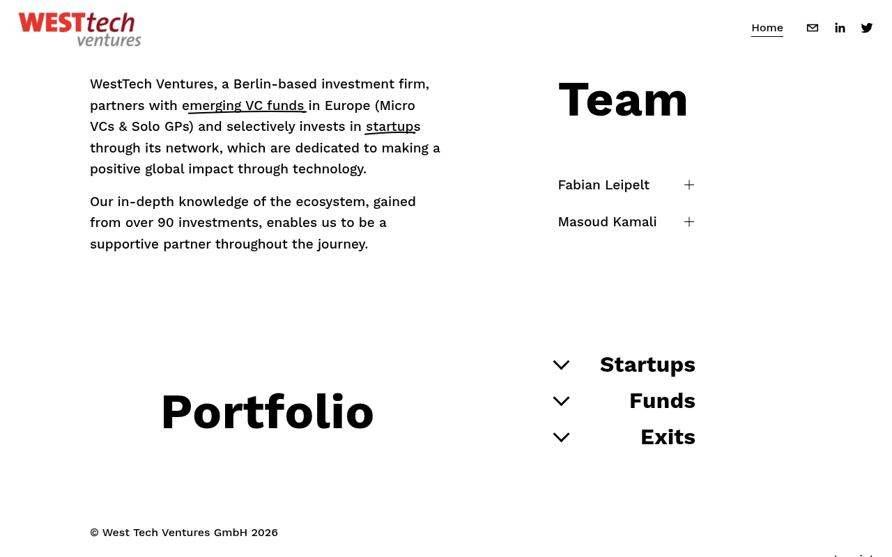 WestTech Ventures website preview
