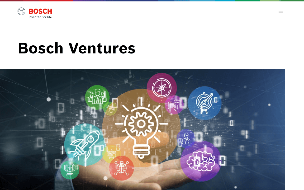 Bosch Venture Capital website preview
