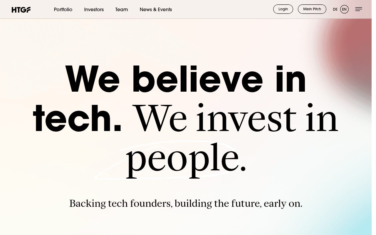 HTGF (High-Tech Gründerfonds) website preview