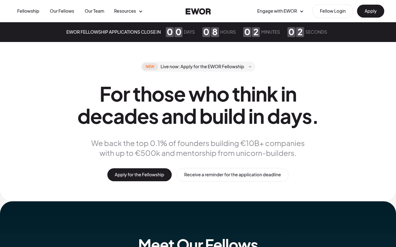 eWor Venture Capital website preview