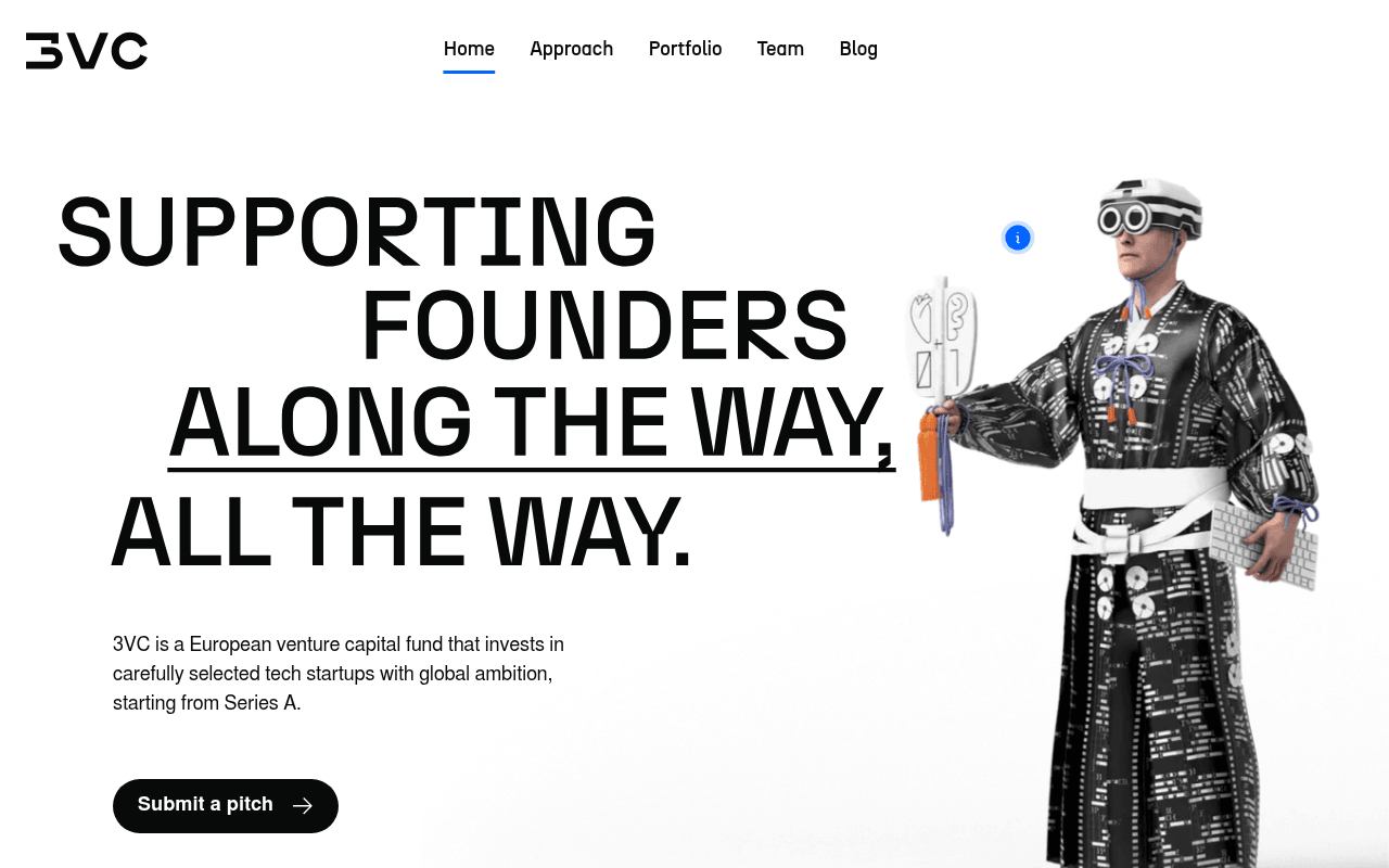 Three Venture Capital website preview