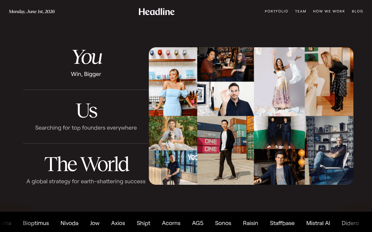 Headline website preview