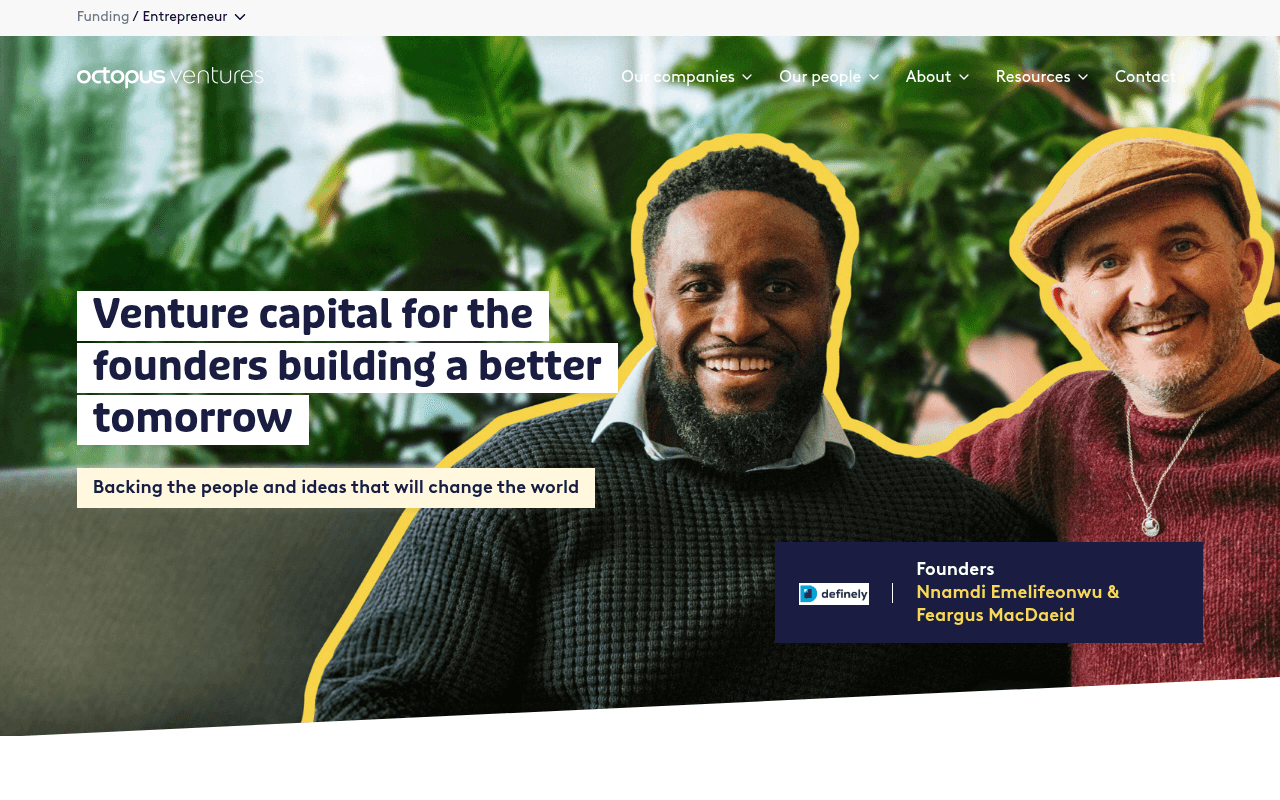 Octopus Ventures website preview