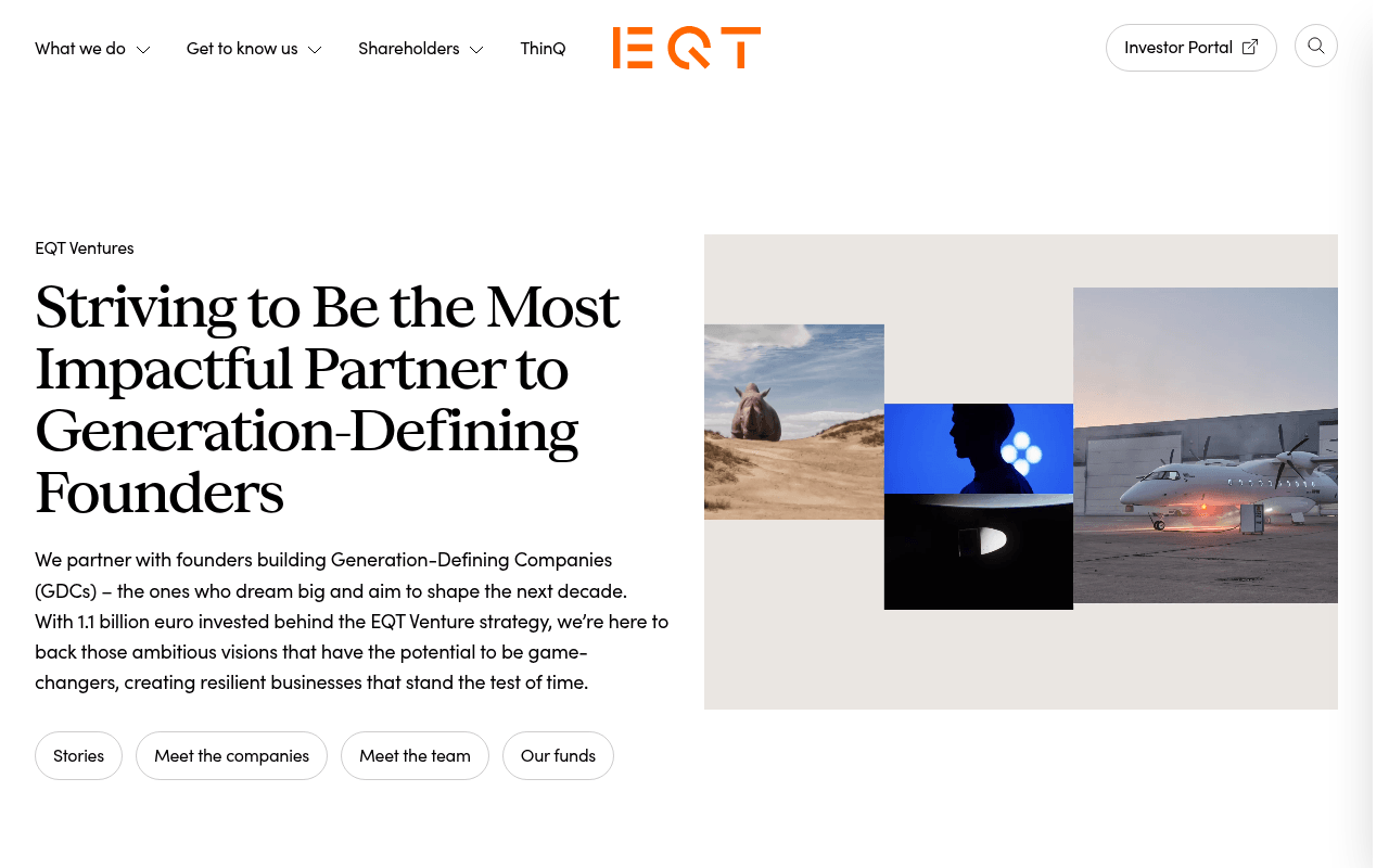 EQT Ventures website preview